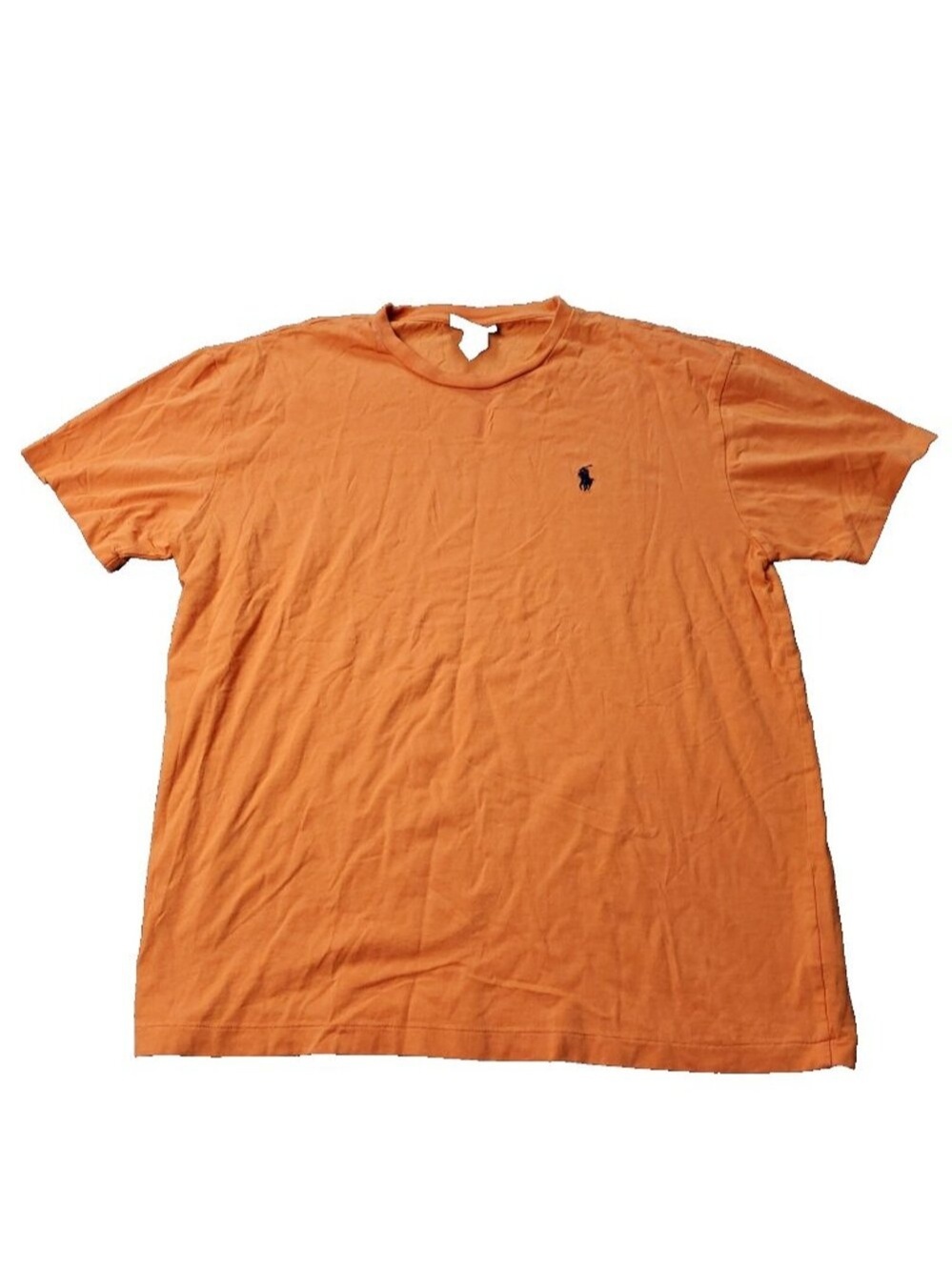 VINTAGE Polo Ralph Lauren Shirt Mens M Medium Cotton Orange Short Sleeve